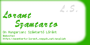 lorant szamtarto business card